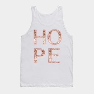 Sparkling rose gold glitter HOPE Tank Top